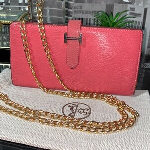 Authentic Rare Pink Hermes Bearn Wallet